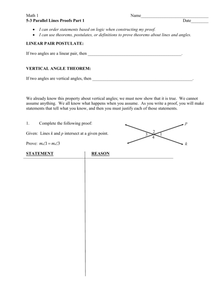 80 Printable Parallel Line Proofs Worksheet 78