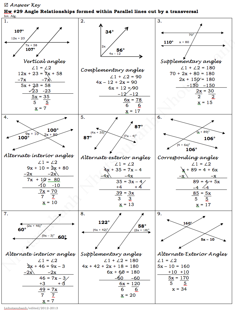 80 Printable Parallel Line Proofs Worksheet 85