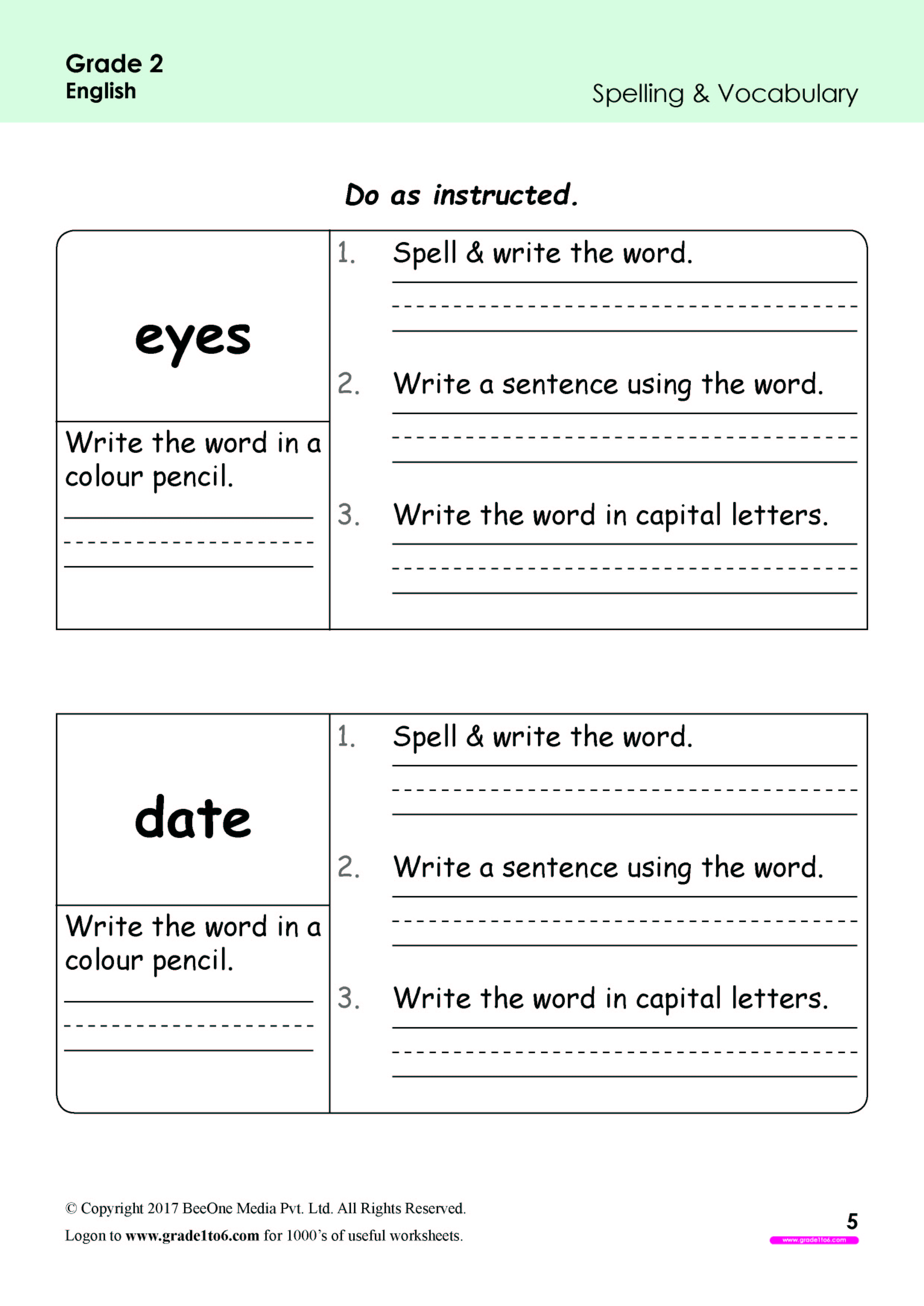 80 Printable Second Grade Worksheets Printable 53