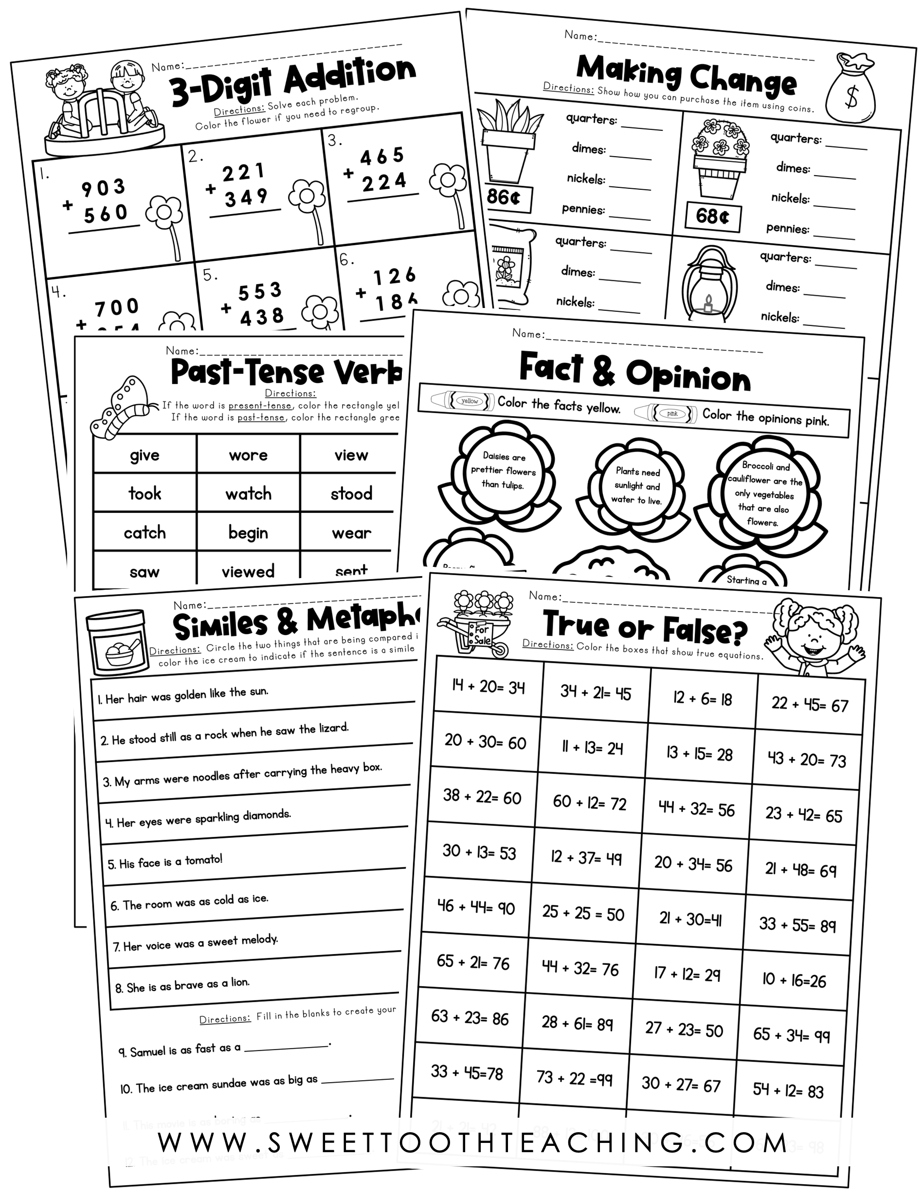 80 Printable Second Grade Worksheets Printable 85