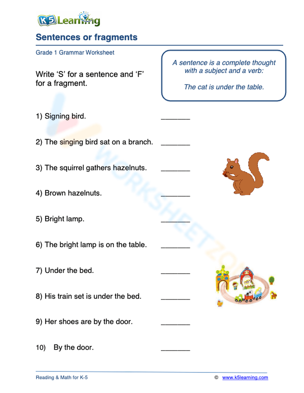 80 Printable Sentence And Fragment Worksheets 34