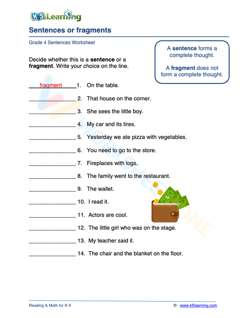 80 Printable Sentence And Fragment Worksheets 79