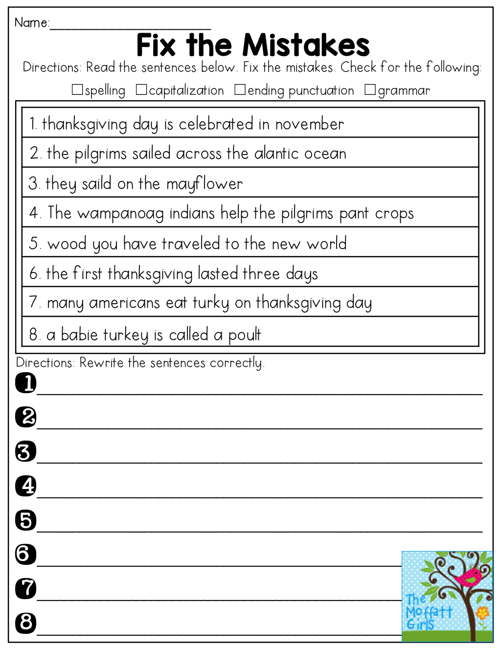 80 Printable Sentence And Fragment Worksheets 85