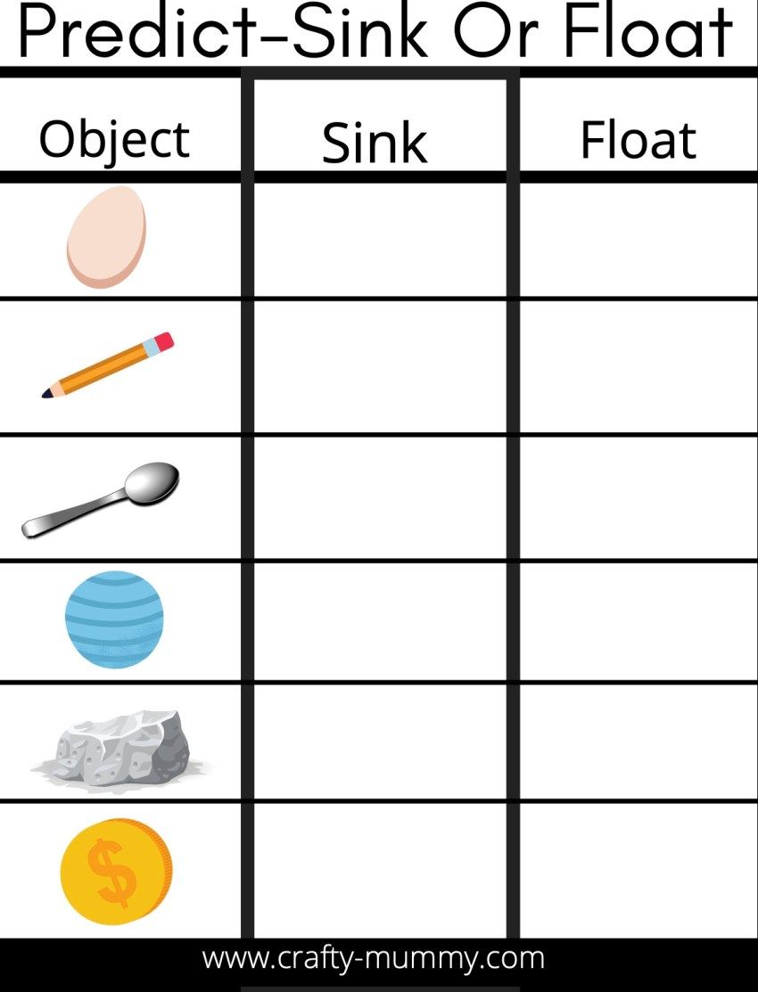 80 Printable Sinking And Floating Worksheet 13