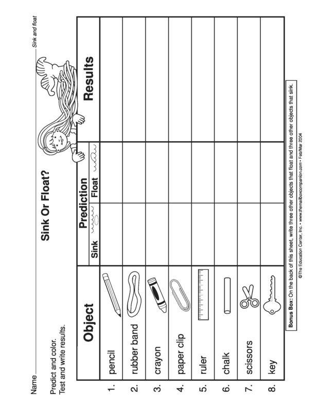 80 Printable Sinking And Floating Worksheet 19