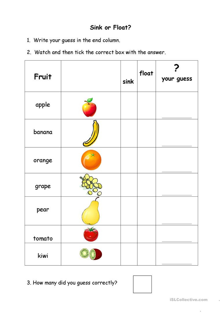 80 Printable Sinking And Floating Worksheet 23