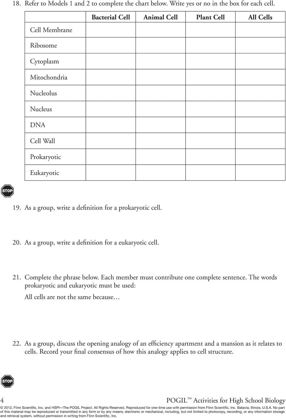 85 Prokaryotic And Eukaryotic Worksheet 9