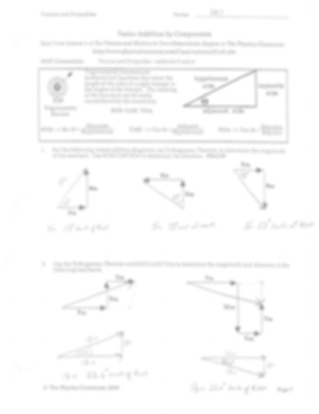 85 Vectors Physics Worksheet Answers 13