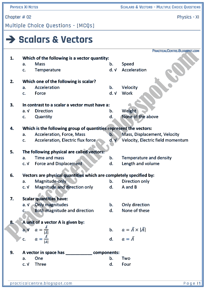 85 Vectors Physics Worksheet Answers 18