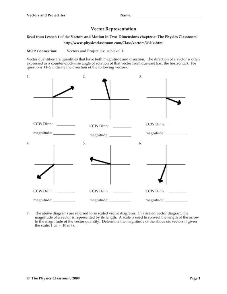 85 Vectors Physics Worksheet Answers 52