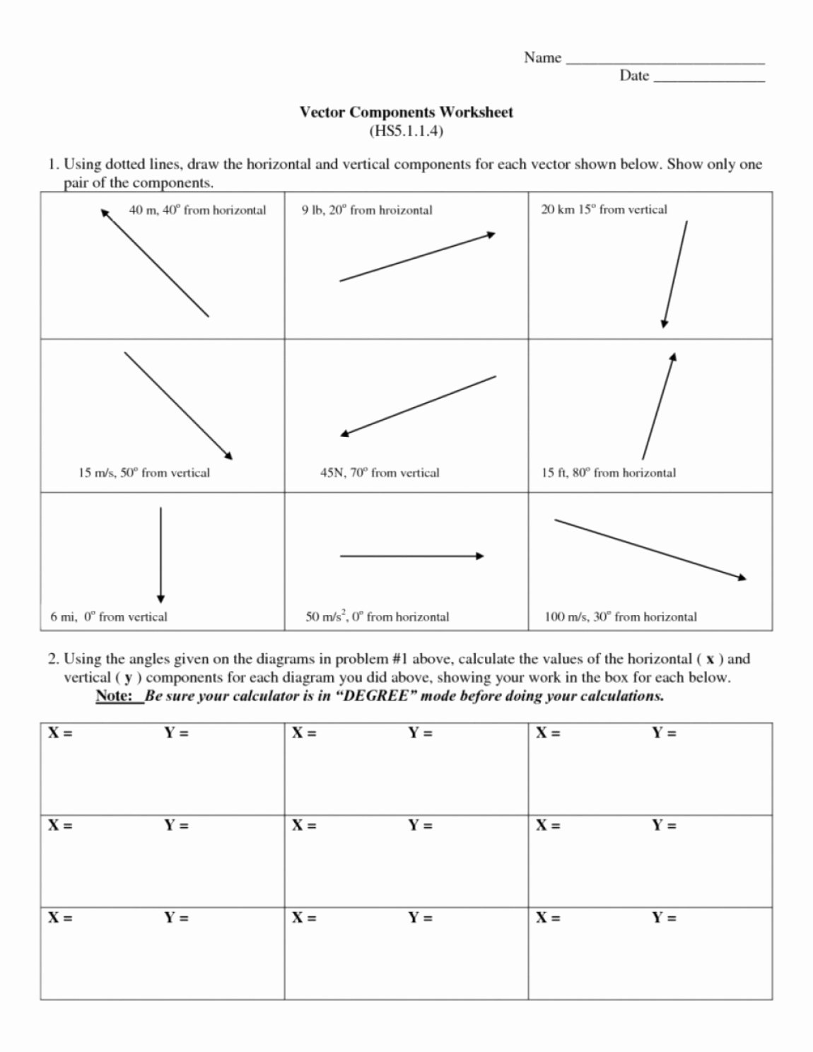 85 Vectors Physics Worksheet Answers 74