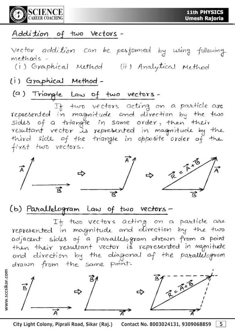 85 Vectors Physics Worksheet Answers 77