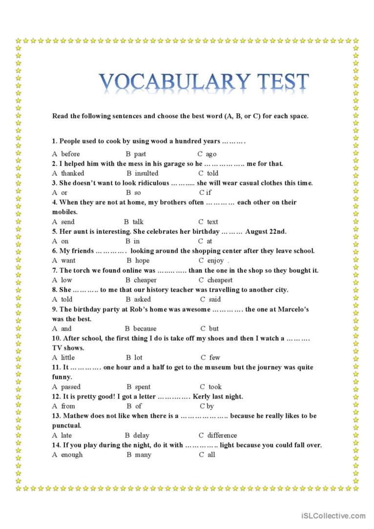 85 Vocabulary Worksheets Middle School 28