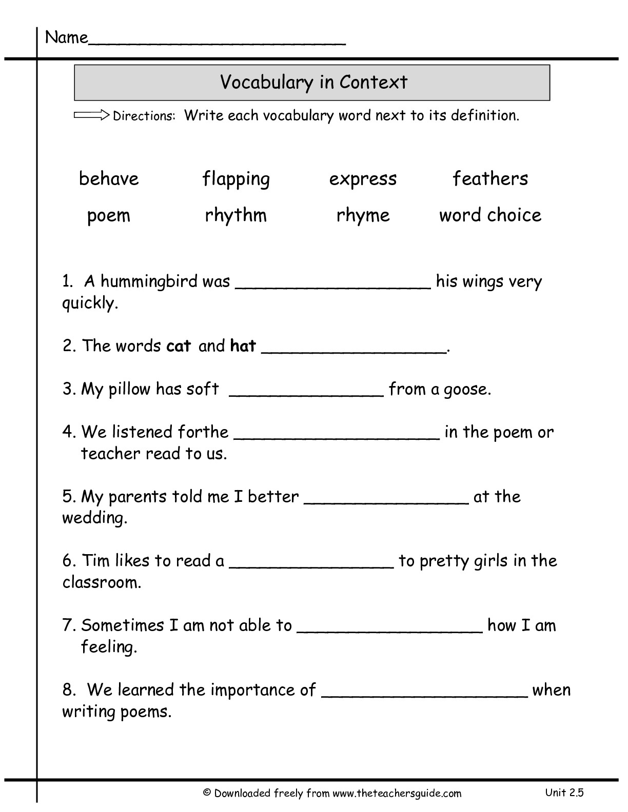 85 Vocabulary Worksheets Middle School 63