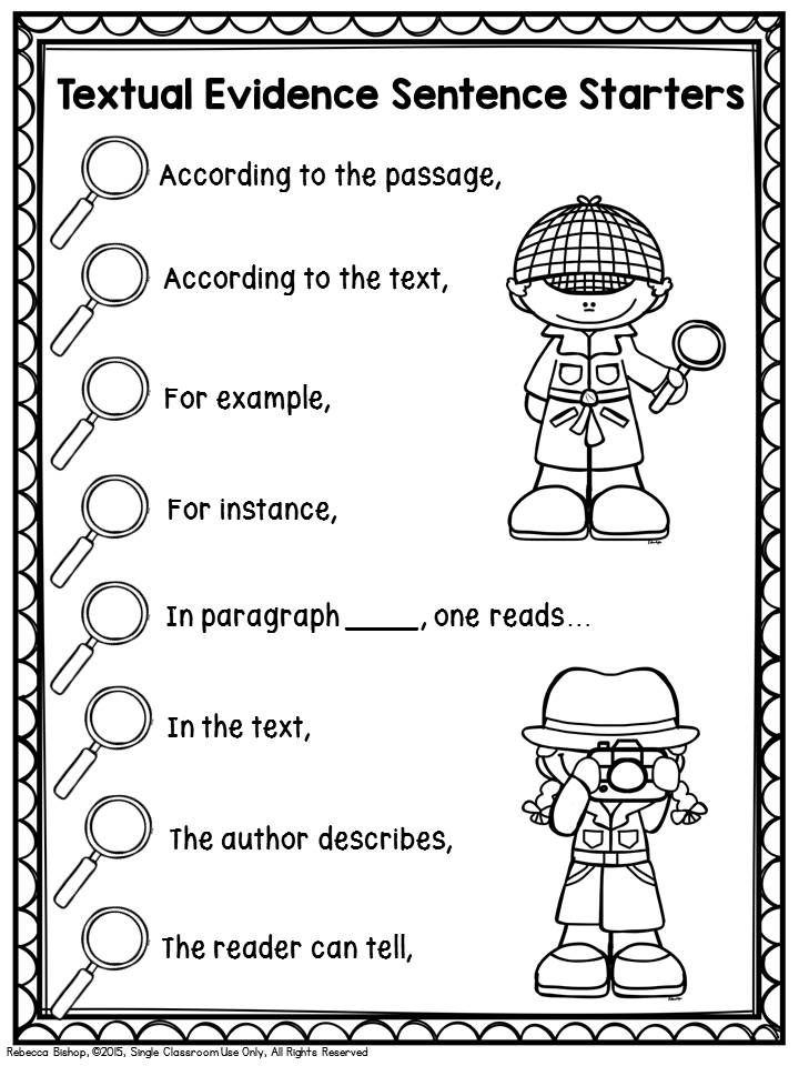 90 Citing Textual Evidence Worksheets 10