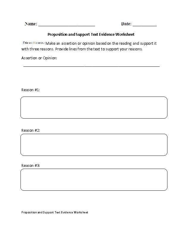 90 Citing Textual Evidence Worksheets 42