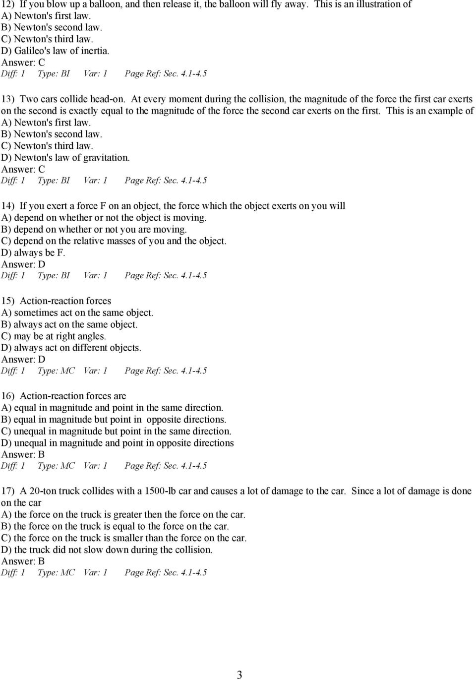 90 Newtons First Law Worksheets 3