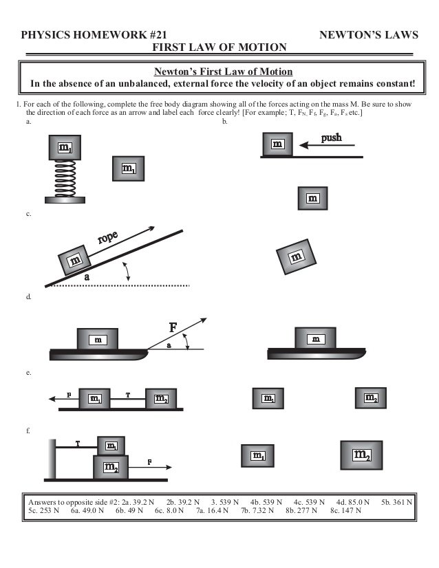 90 Newtons First Law Worksheets 46