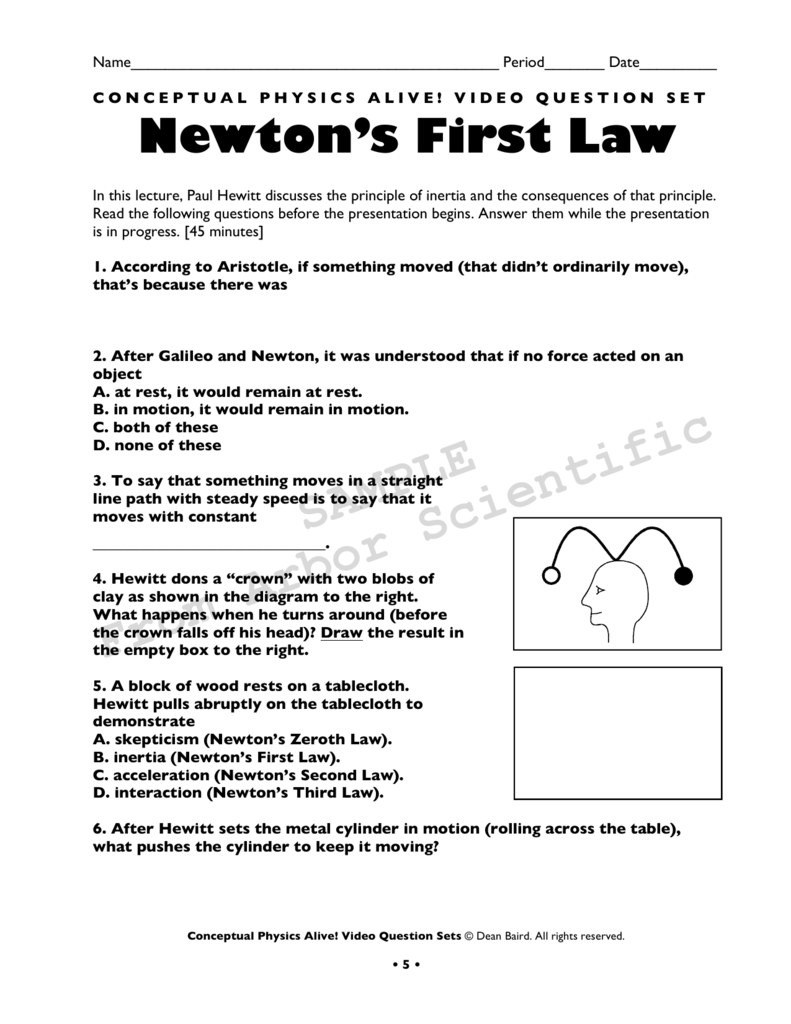 90 Newtons First Law Worksheets 69