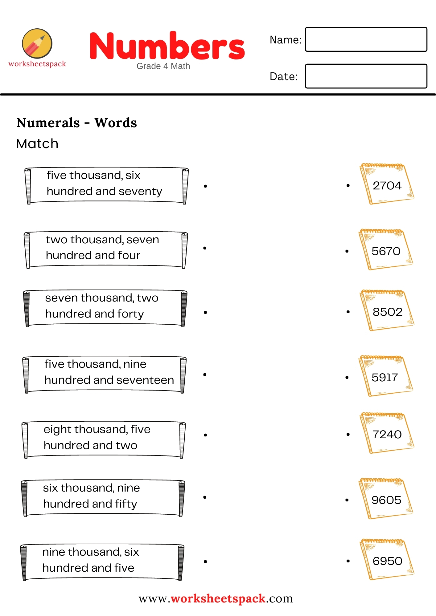 90 Number Words Worksheet 1-1000 57