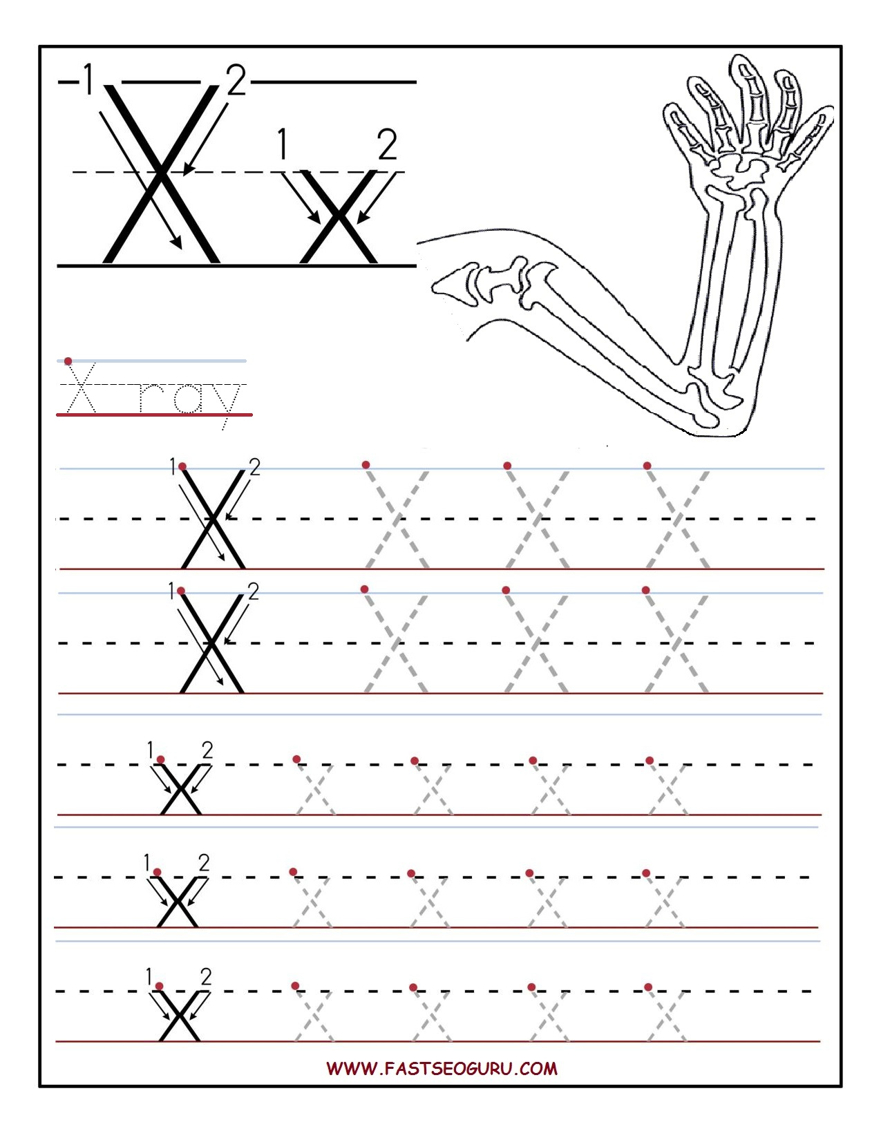 90 Preschool Letter X Worksheets 1