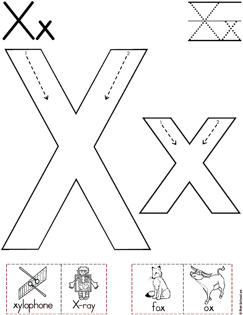 90 Preschool Letter X Worksheets 26