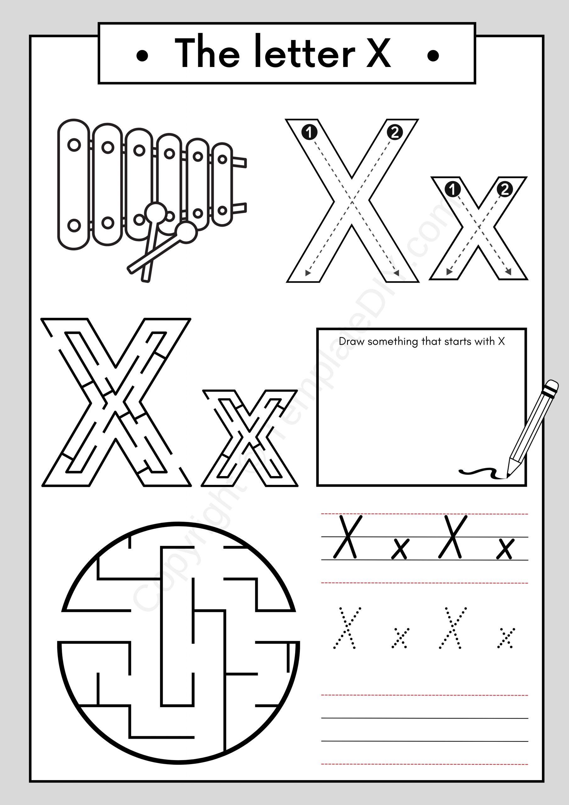 90 Preschool Letter X Worksheets 44