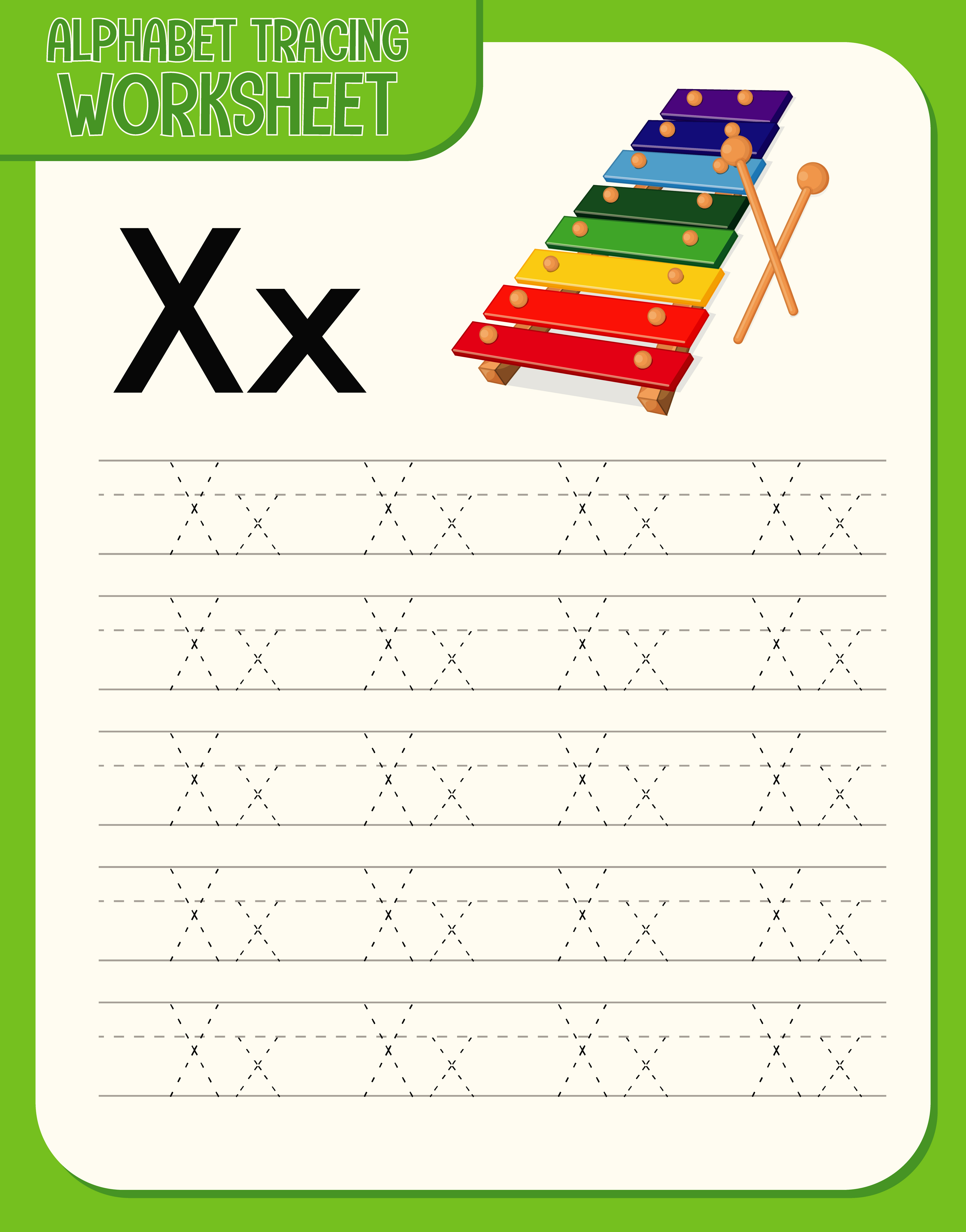 90 Preschool Letter X Worksheets 5