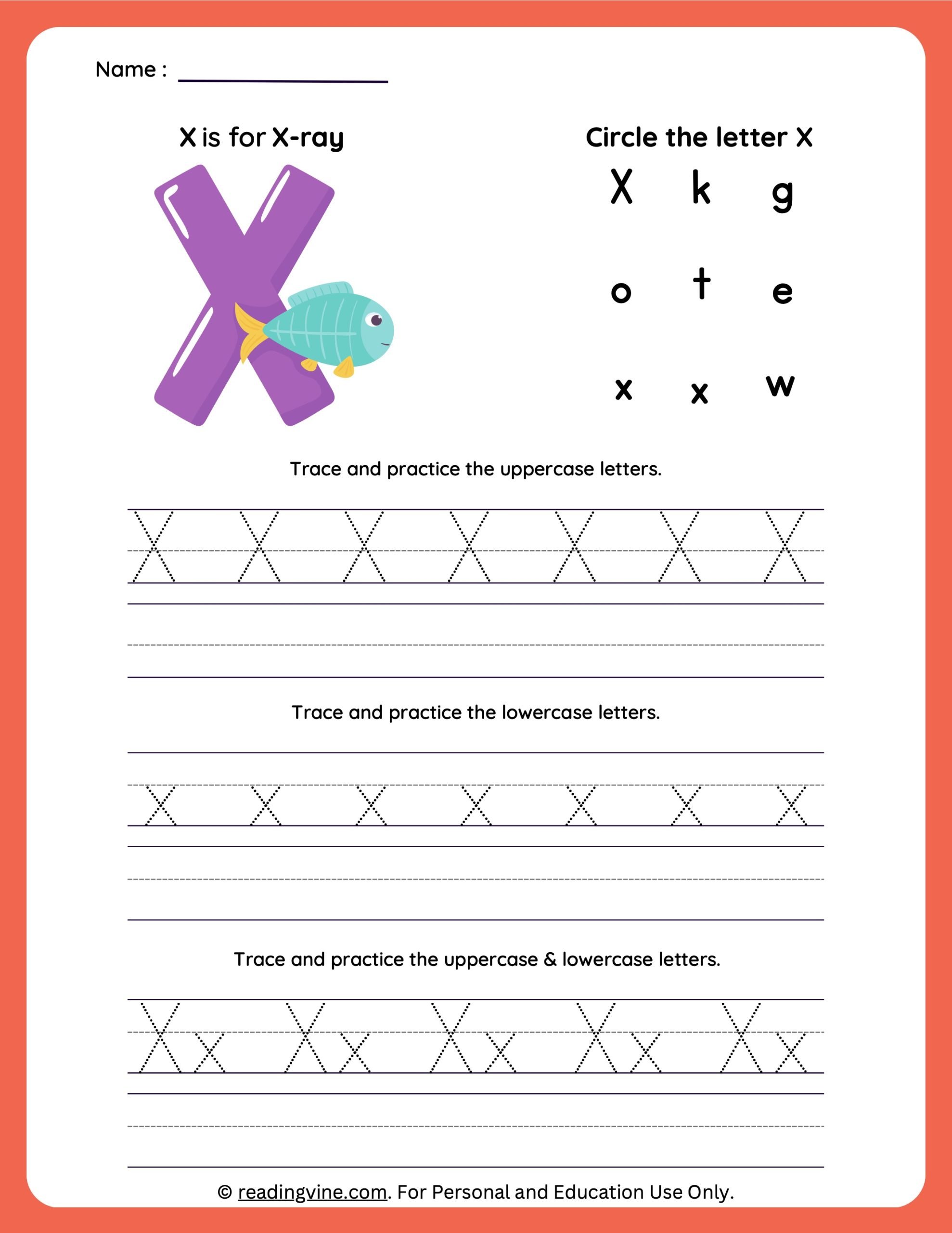 90 Preschool Letter X Worksheets 51