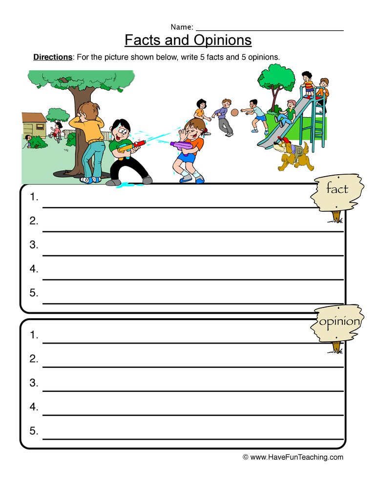 90 Printable Facts And Opinion Worksheet 16