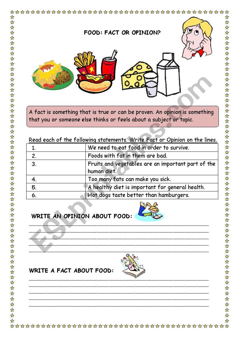 90 Printable Facts And Opinion Worksheet 41