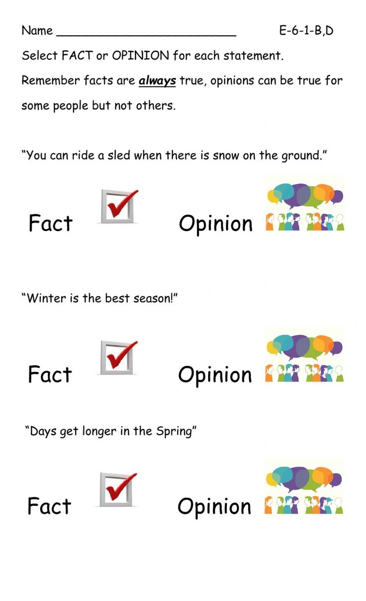 90 Printable Facts And Opinion Worksheet 43