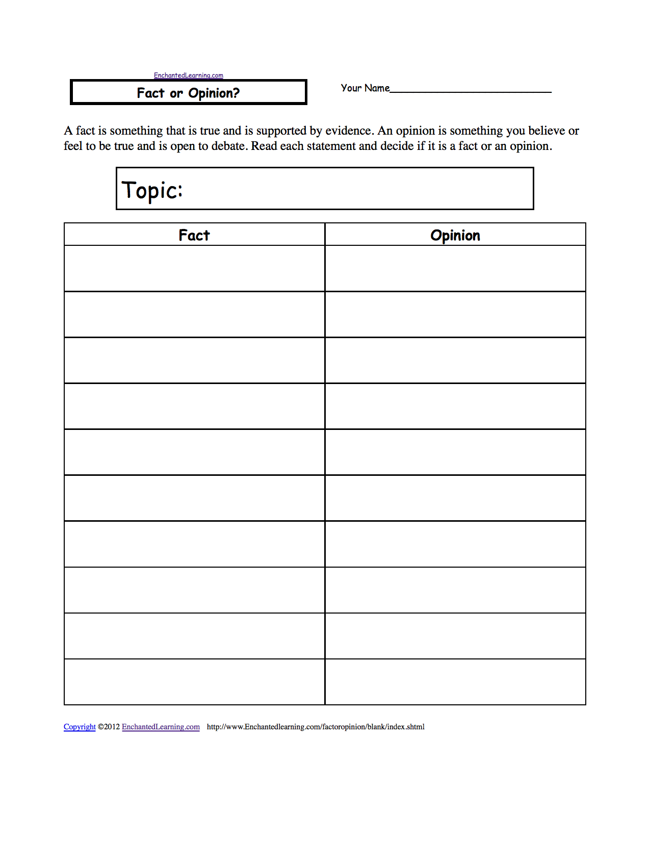 90 Printable Facts And Opinion Worksheet 55