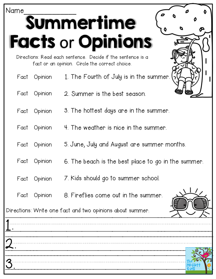 90 Printable Facts And Opinion Worksheet 90