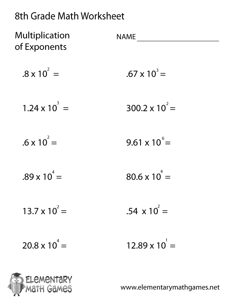 90 Printable Free 8Th Grade Worksheets 4