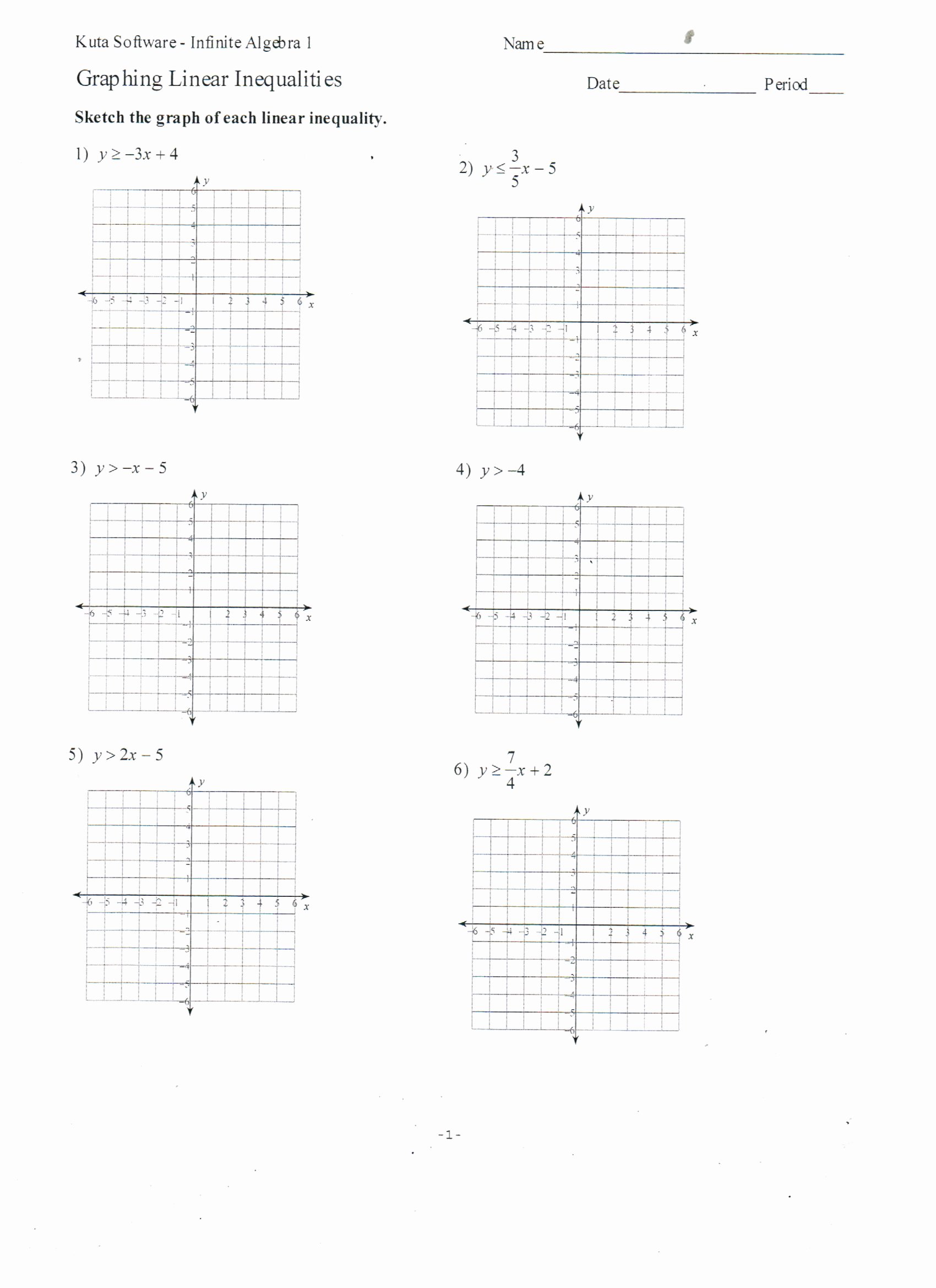 90 Printable Graph Linear Inequalities Worksheet 16