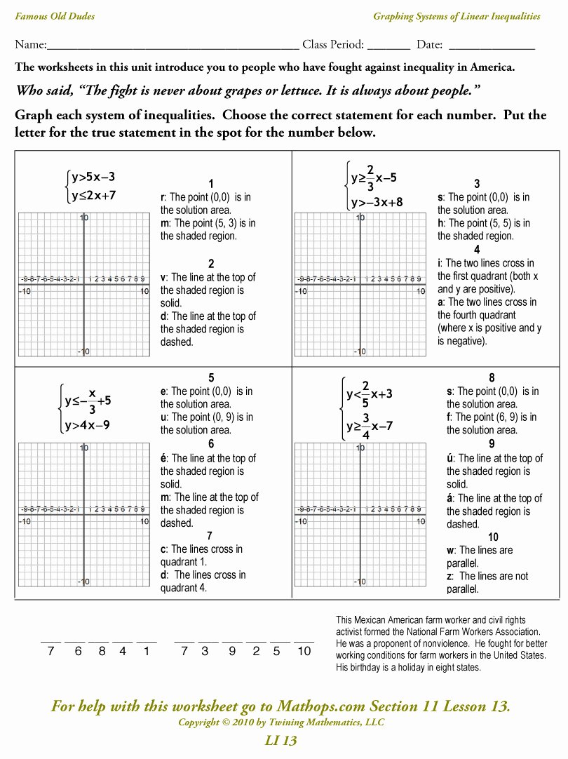 90 Printable Graph Linear Inequalities Worksheet 17