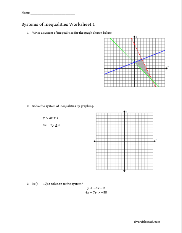 90 Printable Graph Linear Inequalities Worksheet 22