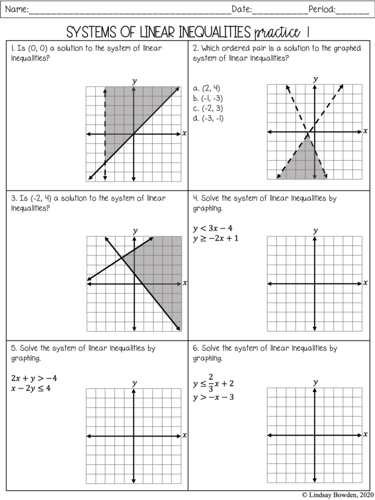 90 Printable Graph Linear Inequalities Worksheet 39