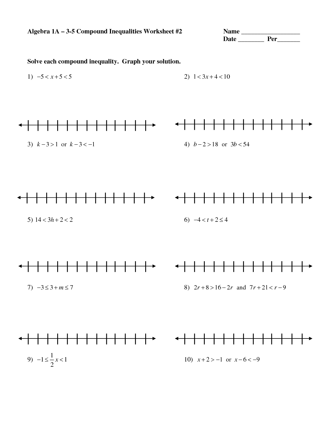 90 Printable Graph Linear Inequalities Worksheet 53