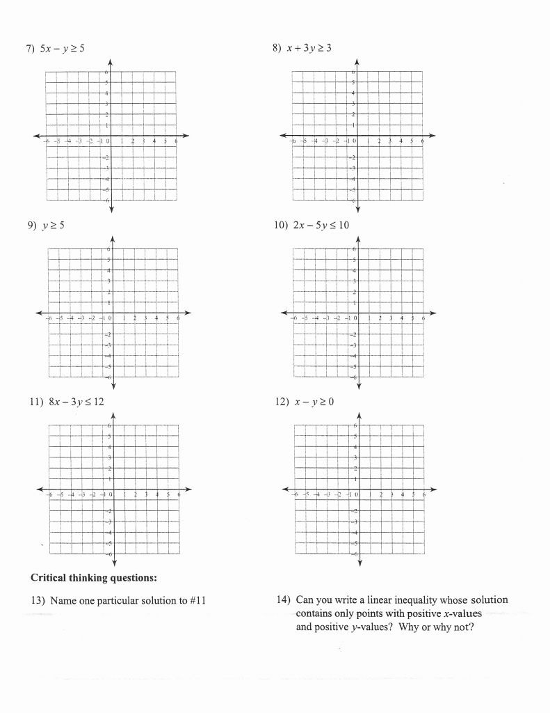 90 Printable Graph Linear Inequalities Worksheet 54