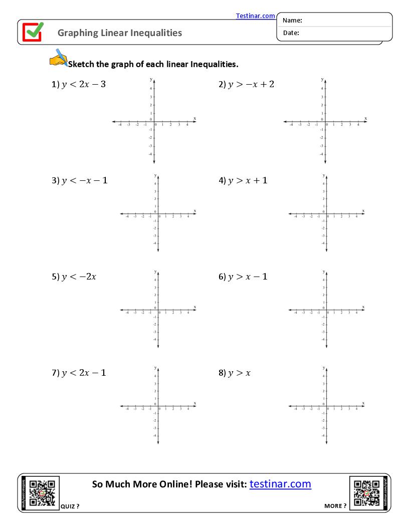 90 Printable Graph Linear Inequalities Worksheet 83