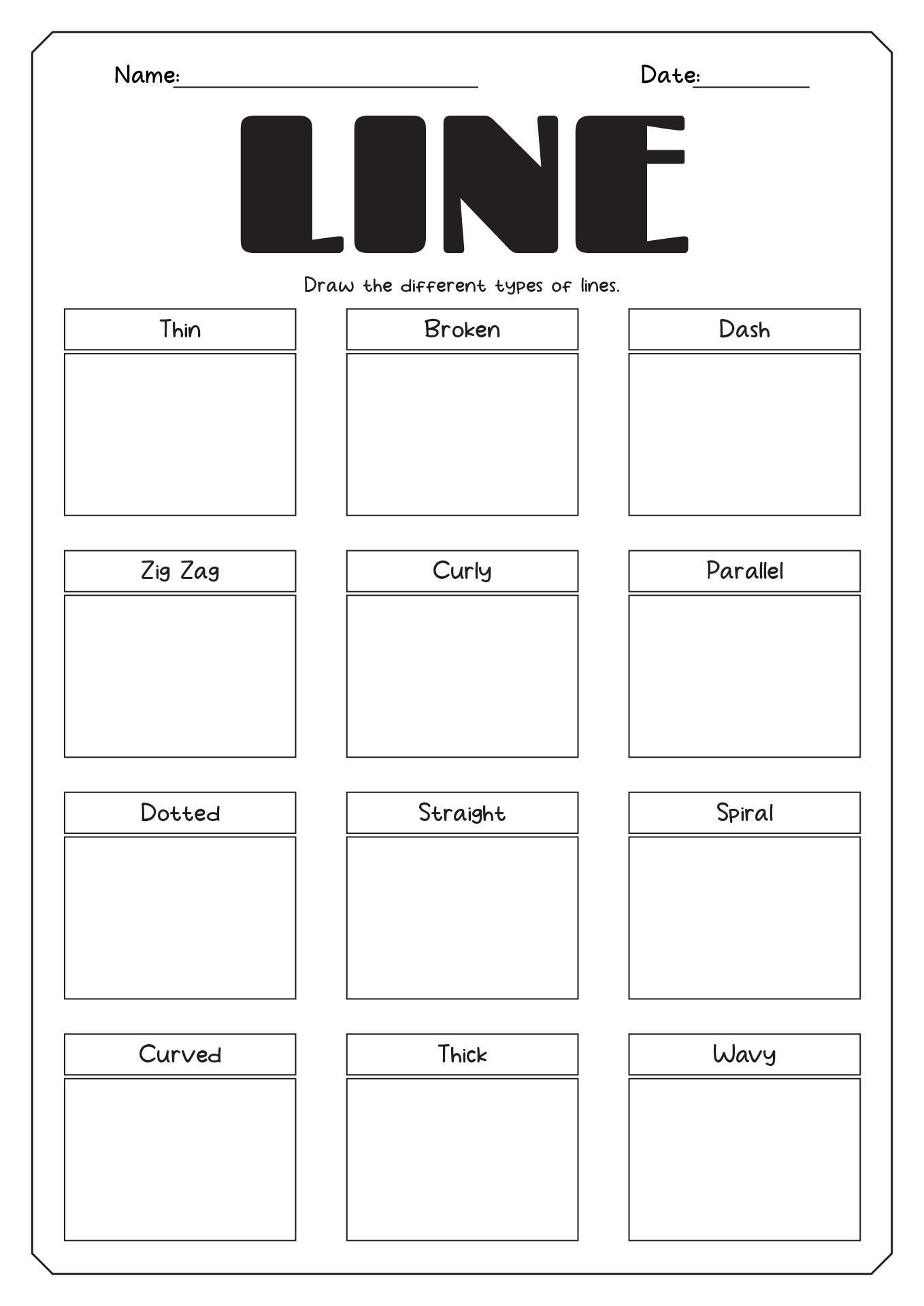 90 Printable Types Of Lines Worksheet 10