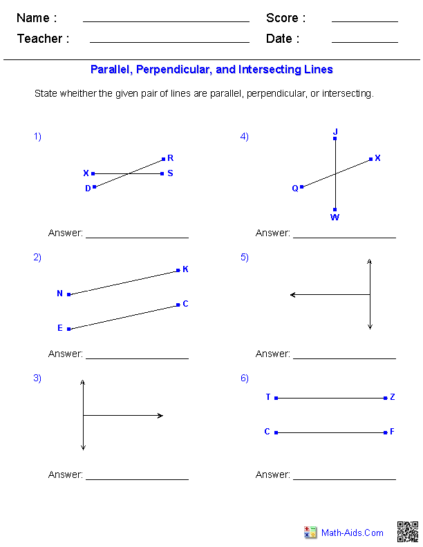 90 Printable Types Of Lines Worksheet 13