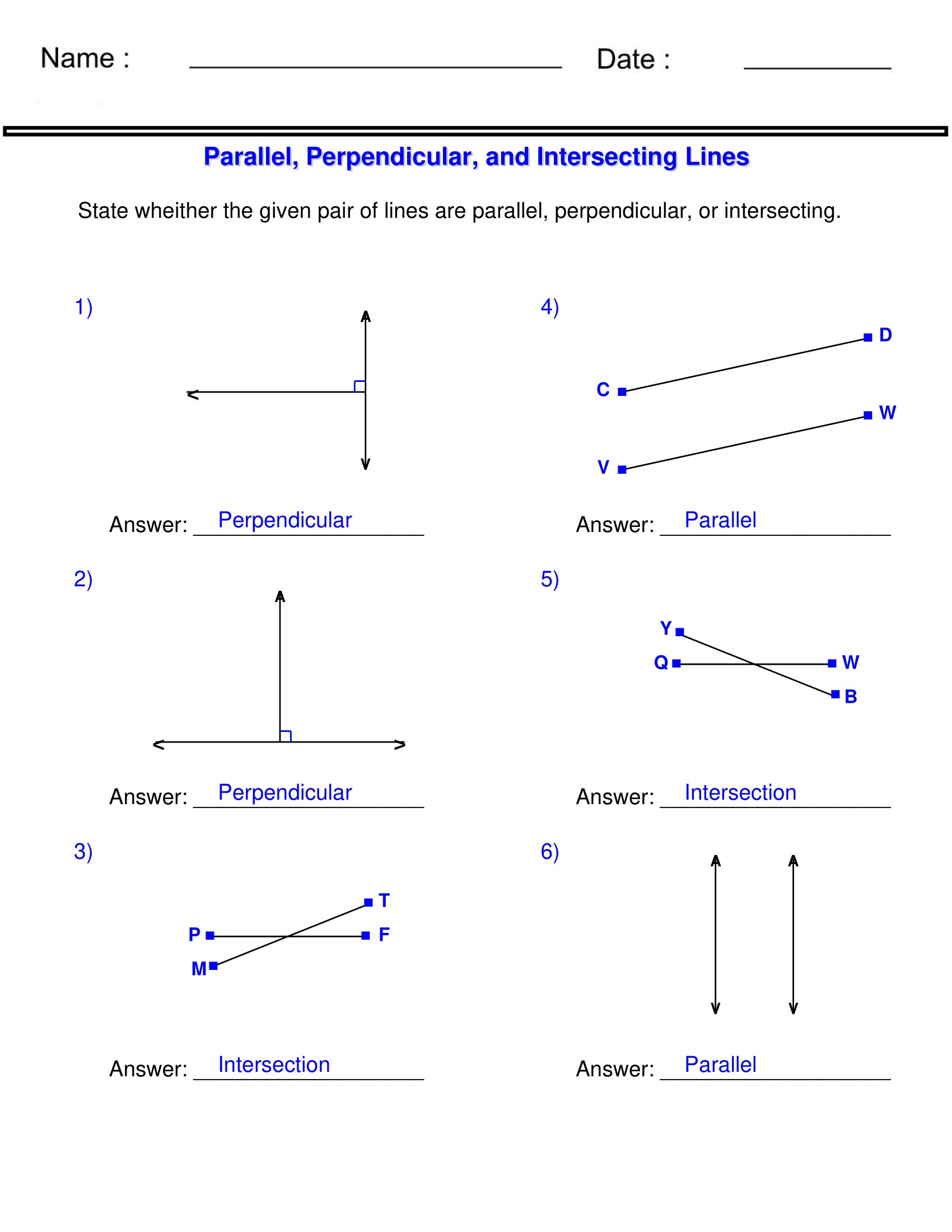 90 Printable Types Of Lines Worksheet 33