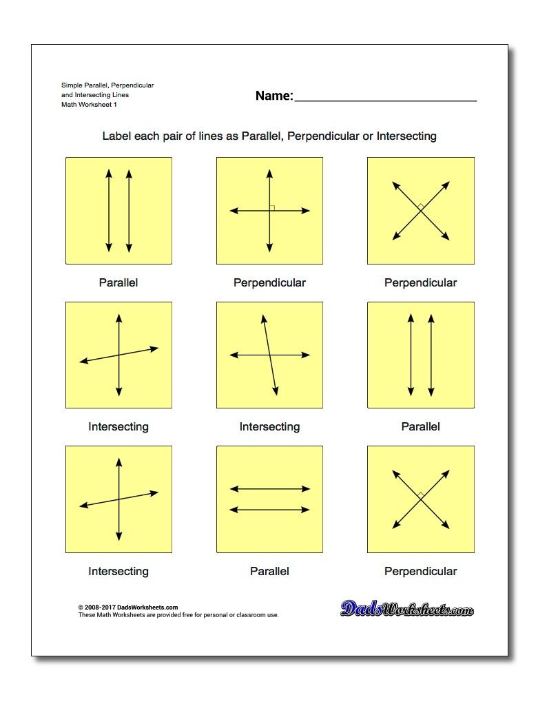 90 Printable Types Of Lines Worksheet 43