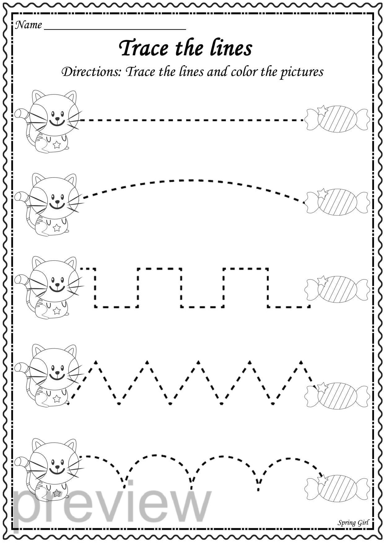 90 Printable Types Of Lines Worksheet 75