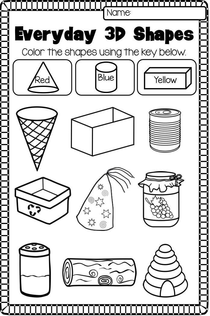 Get 85 3D Shapes Worksheets Pdf Ideas 24