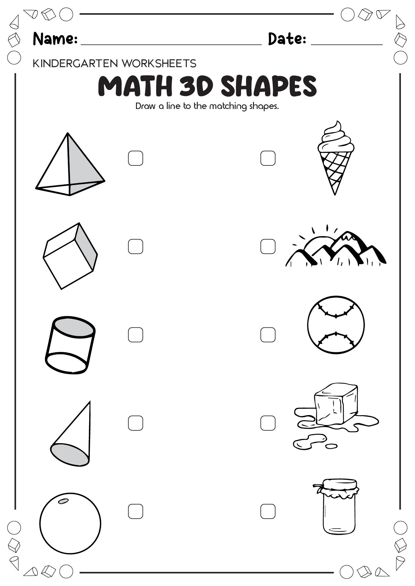 Get 85 3D Shapes Worksheets Pdf Ideas 26