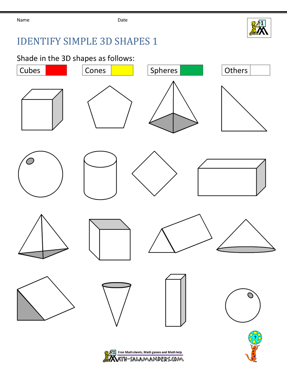 Get 85 3D Shapes Worksheets Pdf Ideas 29